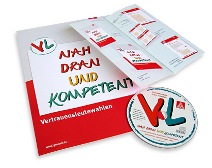 plakat, faltblatt und CD: vertrauensleutewahlen