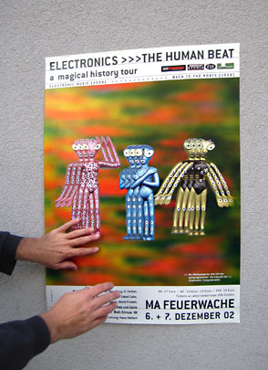 plakat: electronic>>>the human beat